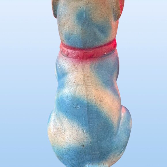 1940s blue chalkware carnival dog - Picture 5 of 6